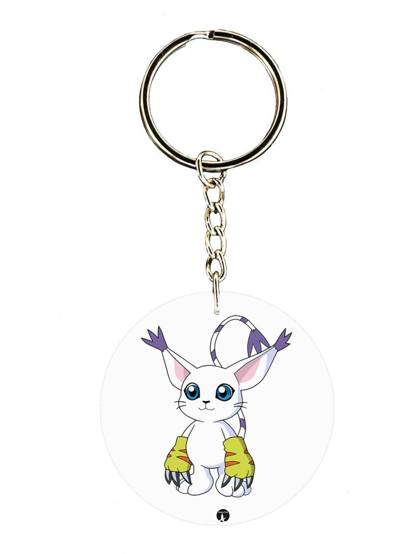 Anime Digimon Double Side Printed Keychain