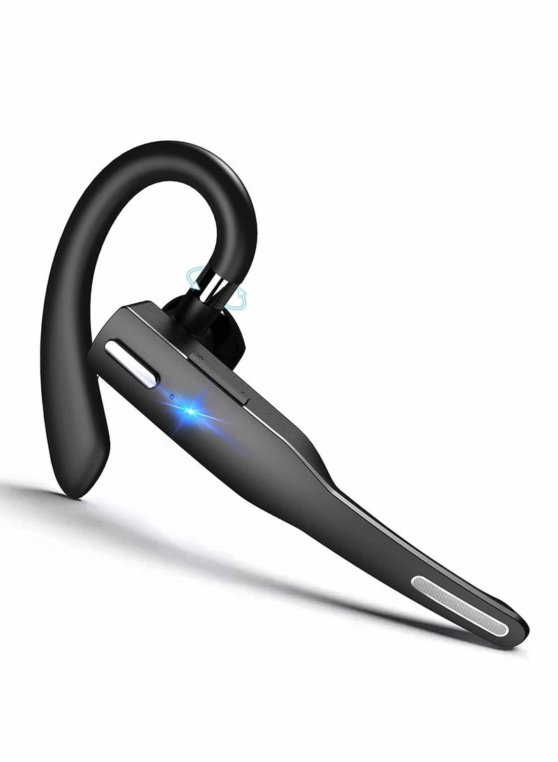 Captaintech Bluetooth Headset Handsfree Wireless Bluetooth Earpiece for Mobile Phone V51 Headset with Microphone Noise Cancelling 10H Talking Time Bluetooth Headphone Earphone for Business Driving - Image 1