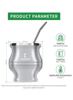 CUOPRU CUOPRU Yerba Mate Cup Set with Bombilla(Straw), Tea Filter  - Image 2