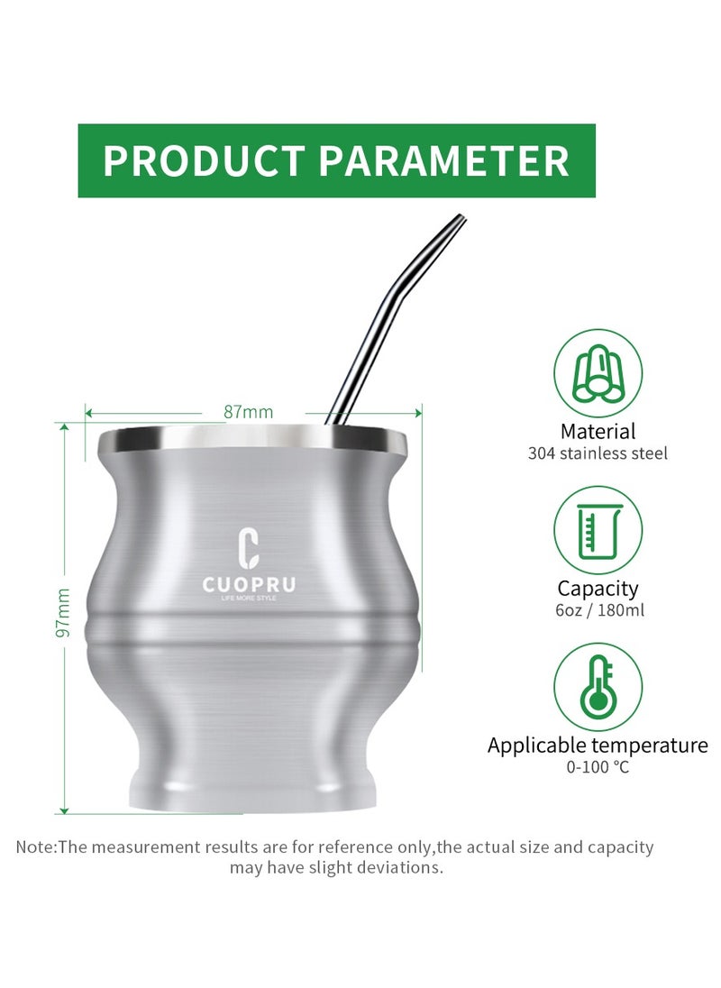 CUOPRU Yerba Mate Cup Set with Bombilla(Straw), Tea Filter