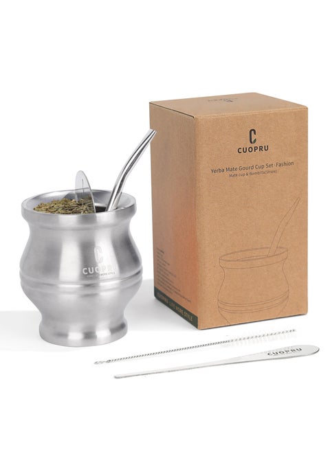 CUOPRU Yerba Mate Cup Set with Bombilla(Straw), Tea Filter