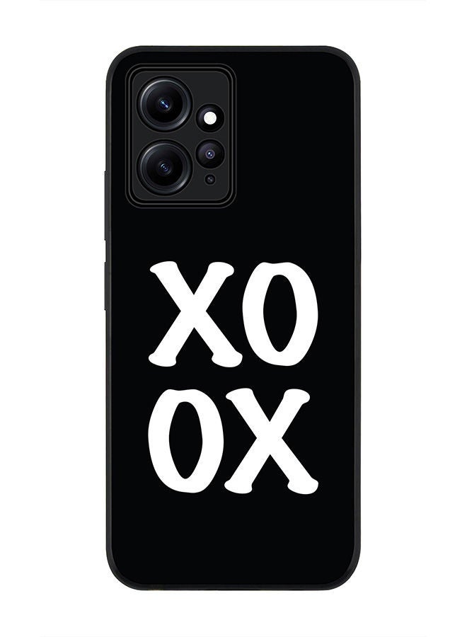 Stylizedd Rugged Black edge case for Redmi Note 12 4G Slim fit Soft Case Flexible Rubber Edges Anti Drop TPU Gel Thin Cover - XOXO - Image 1