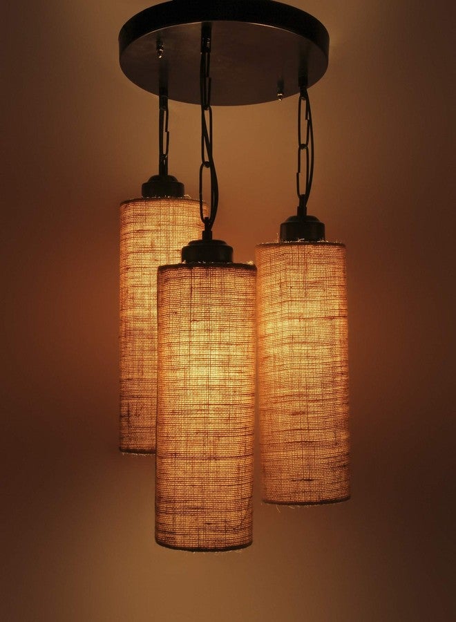 Devansh Cluster Round Jute Hanging lamp - Image 3