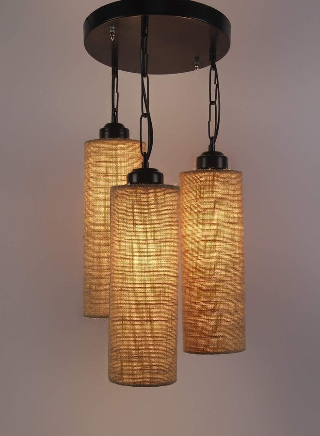 Devansh Cluster Round Jute Hanging lamp - Image 4