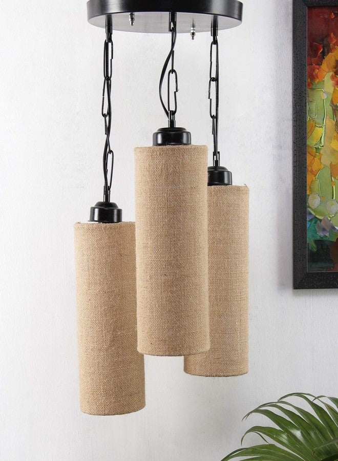 Devansh Cluster Round Jute Hanging lamp - Image 2