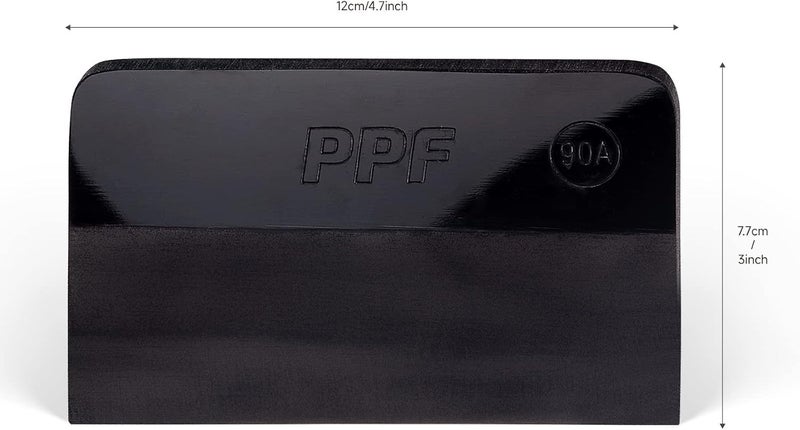 FOSHIO PPF Squeegee - Anti-Scratch TPU Rubber Squeegee for Paint Protection Film and Car Window Tinting (Black, Large) - Image 2