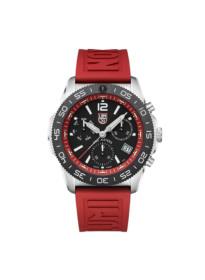 Luminox Men's Chronograph Round Shape Rubber Wrist Watch XS.3155 - 44 Mm - Image 1