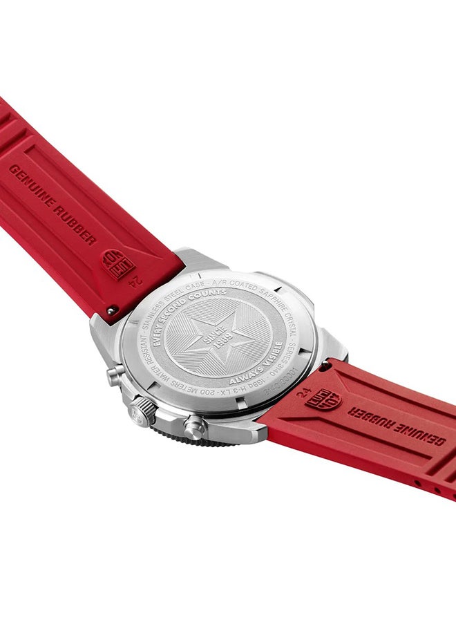 Luminox Men's Chronograph Round Shape Rubber Wrist Watch XS.3155 - 44 Mm - Image 4