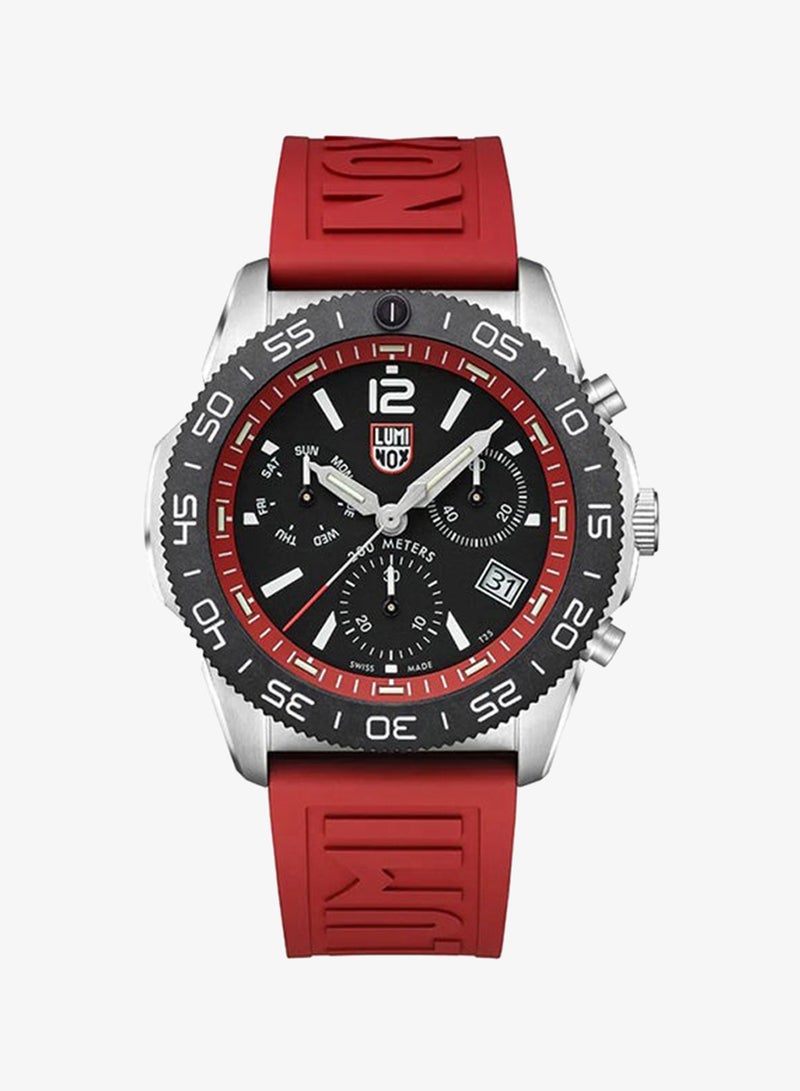 Luminox Men's Chronograph Round Shape Rubber Wrist Watch XS.3155 - 44 Mm - Image 1
