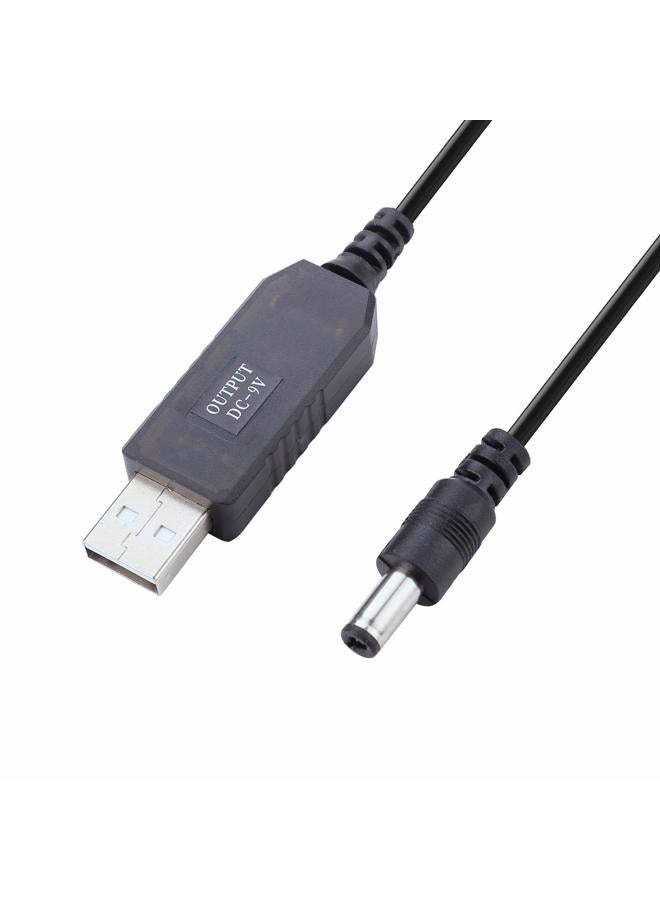 iGreely DC 5V to DC 9V USB Voltage Step Up Converter Cable 3.3ft/1m Power Supply Adapter Cable with DC Jack 5.5 x 2.5mm or 5.5 x 2.1mm, for Fan, Led Light, Wireless Router, Speakers and More Devices - Image 1
