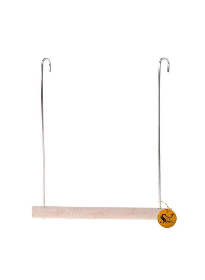 Sage Square Playful Natural Wood Perch Swing Toy Cage Hanging Platform, Climbing, Exercise Perch for Birds (Large) (Pack of 2) - Image 3