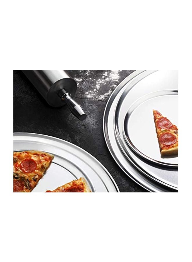 New Star Foodservice 51025 Restaurant-Grade Aluminum Pizza Pan, Baking Tray, Coupe Style, 12-Inch, Pack of 6 - Image 4