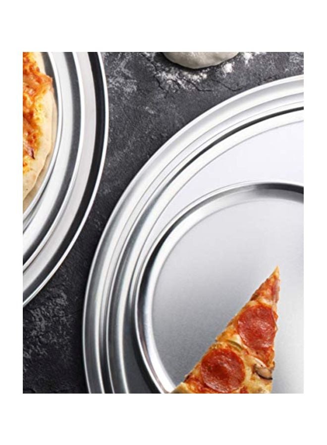 New Star Foodservice 51025 Restaurant-Grade Aluminum Pizza Pan, Baking Tray, Coupe Style, 12-Inch, Pack of 6 - Image 3
