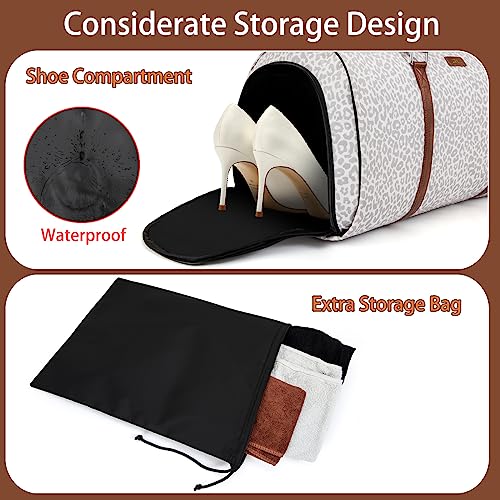 TIBES Convertible 2-in-1 Garment Bags for Travel, Carry On Garment Duffle Bag With Shoe Compartment Large Weekender Bag for Women Men Hanging Suitcase Suit Travel Duffel Overnight Bags 4pcs Set - Image 2