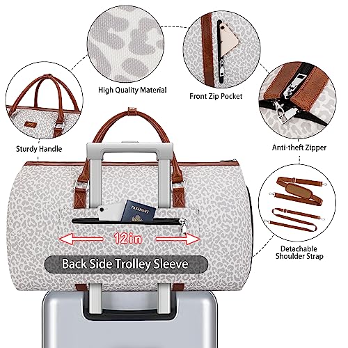 TIBES Convertible 2-in-1 Garment Bags for Travel, Carry On Garment Duffle Bag With Shoe Compartment Large Weekender Bag for Women Men Hanging Suitcase Suit Travel Duffel Overnight Bags 4pcs Set - Image 4