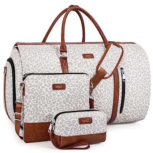 TIBES Convertible 2-in-1 Garment Bags for Travel, Carry On Garment Duffle Bag With Shoe Compartment Large Weekender Bag for Women Men Hanging Suitcase Suit Travel Duffel Overnight Bags 4pcs Set - Image 1