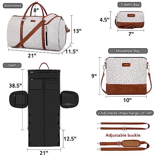 TIBES Convertible 2-in-1 Garment Bags for Travel, Carry On Garment Duffle Bag With Shoe Compartment Large Weekender Bag for Women Men Hanging Suitcase Suit Travel Duffel Overnight Bags 4pcs Set - Image 5