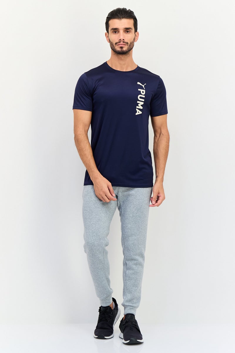 PUMA Men Sportswear Fit Short Sleeves Training T-Shirt, Navy - Image 4