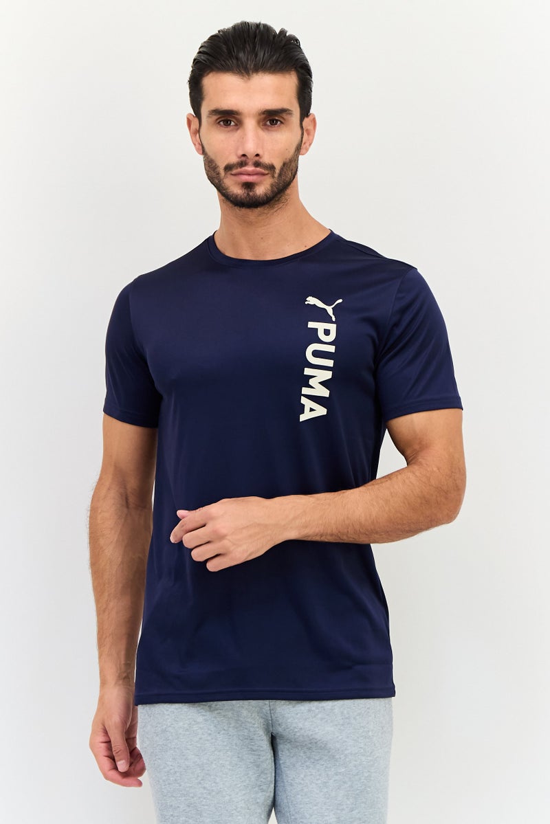PUMA Men Sportswear Fit Short Sleeves Training T-Shirt, Navy - Image 1