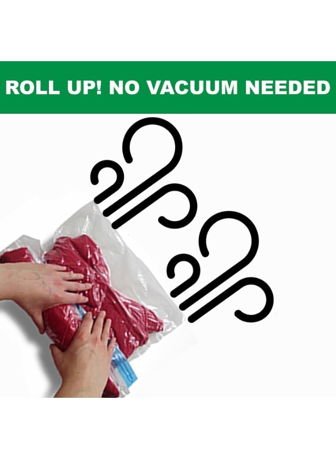 10 Pcs Travel Space Saver Bags Vacuum Storage, Sealer Bag Roll Up Compression Storage, Comprehensive Garment Protection, Organizers for Travel, Comforters, Blankets, and Clothes, 2 Size - Image 4