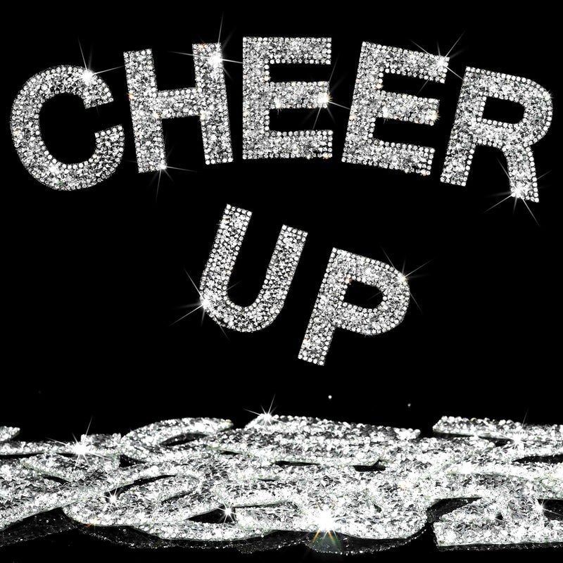 Locacrystal 68Pcs Rhinestone Letter Stickers Bling Glitter Alphabet AZ Letters SelfAdhesive Crystal Rhinestones Word Sticker Iron on Letters for Clothing Art Crafts DIY DecorsSliverWhite224