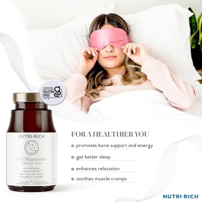 Nutri-Rich Magnesium Glycinate Chelate, Magnesium 400mg, for Better Sleep, MCT Oil, High Potency, Easy Absorption, Muscle, Heart Health, Relaxation, Gluten Free, No Soy, No Artificial Additives - Image 5