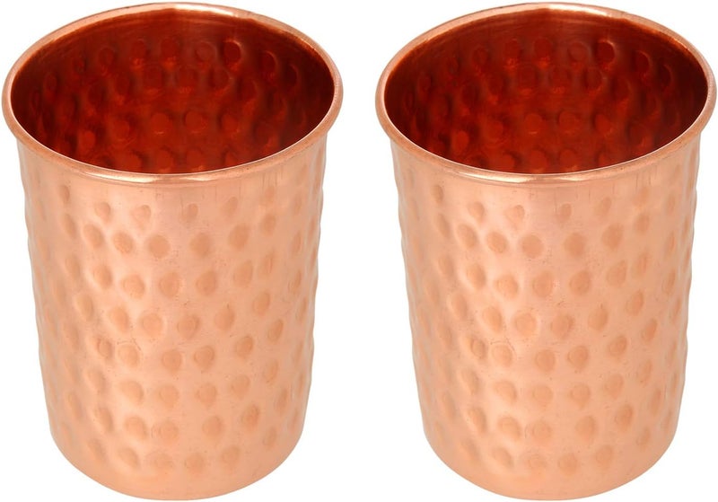 Zap Impex 1600ml Hammered Copper Jug with 2 Glasses for Health - Image 4