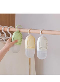 Plan A Reusable Dehumidifier with Hanging Hook – Dehumidifier with Water Collector & 360° Ventilation, Mildew Resistant for Wardrobes, Rooms, Bathrooms – Hanging Box to Eliminate Moisture and Odor (Beige)  - Image 2