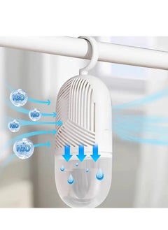 Plan A Reusable Dehumidifier with Hanging Hook – Dehumidifier with Water Collector & 360° Ventilation, Mildew Resistant for Wardrobes, Rooms, Bathrooms – Hanging Box to Eliminate Moisture and Odor (Beige)  - Image 4