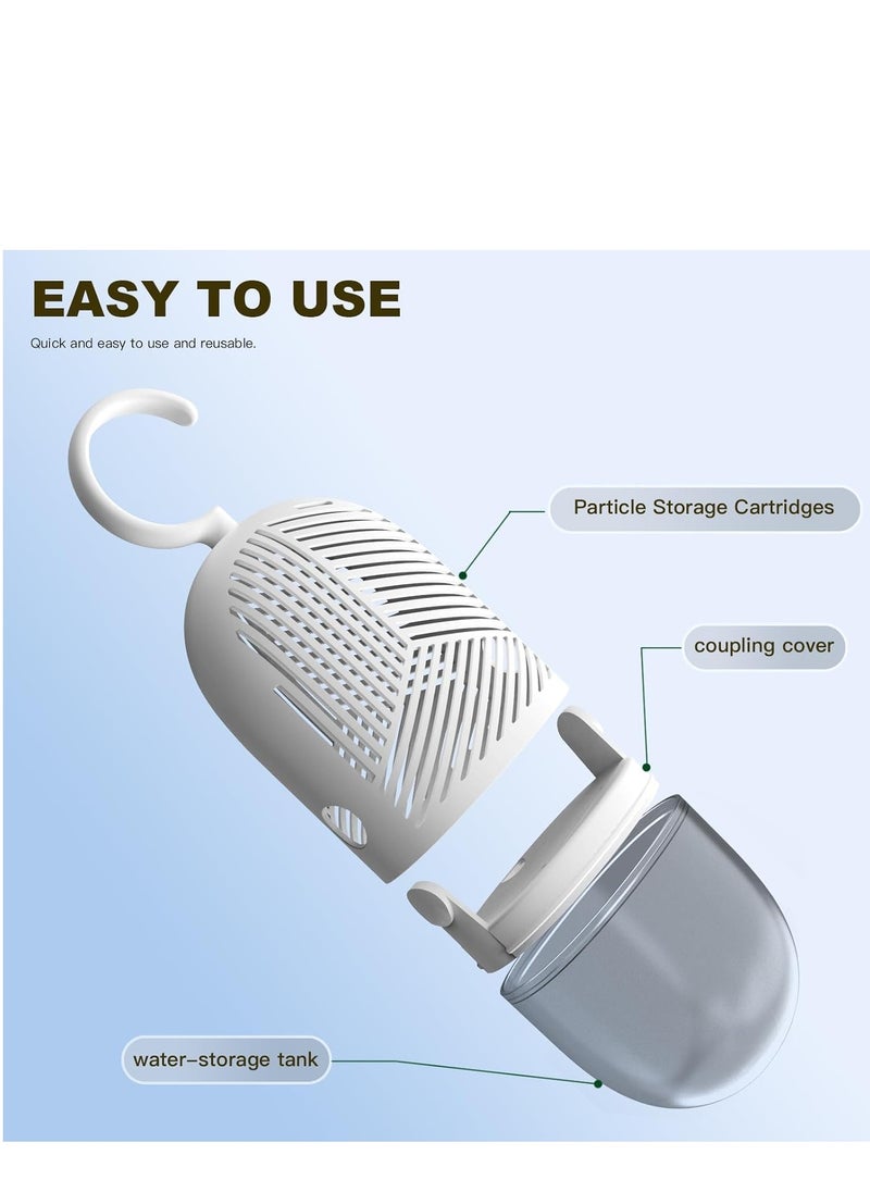 Plan A - Reusable Dehumidifier with Hanging Hook – Dehumidifier with Water Collector & 360° Ventilation, Mildew Resistant for Wardrobes, Rooms, Bathrooms – Hanging Box to Eliminate Moisture and Odor (Beige) - Image 1