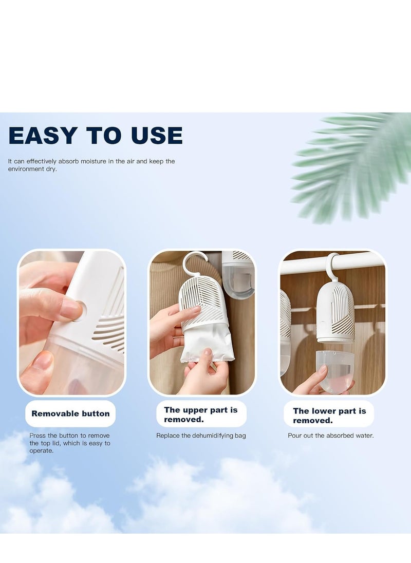 Plan A - Reusable Dehumidifier with Hanging Hook – Dehumidifier with Water Collector & 360° Ventilation, Mildew Resistant for Wardrobes, Rooms, Bathrooms – Hanging Box to Eliminate Moisture and Odor (Beige) - Image 1