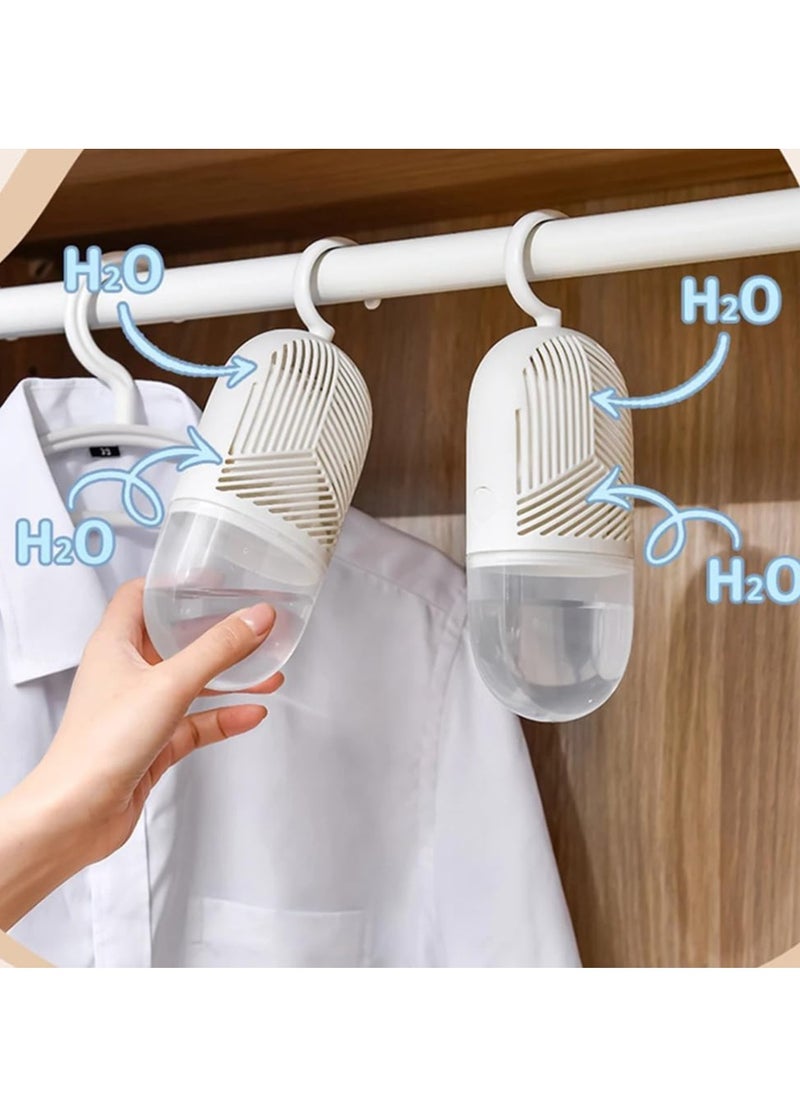 Plan A - Reusable Dehumidifier with Hanging Hook – Dehumidifier with Water Collector & 360° Ventilation, Mildew Resistant for Wardrobes, Rooms, Bathrooms – Hanging Box to Eliminate Moisture and Odor (Beige) - Image 1
