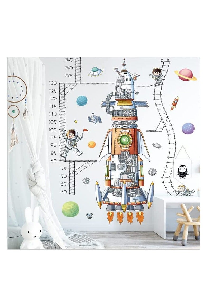 كول بيبي ملصق حائط مزخرف لقياس ارتفاع مسطرة قياس ارتفاع رائد الفضاء - Image 2