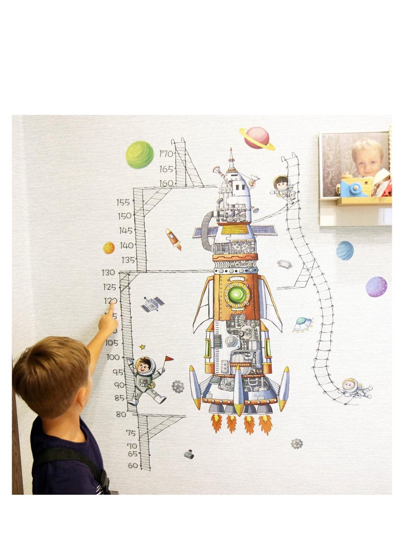 كول بيبي ملصق حائط مزخرف لقياس ارتفاع مسطرة قياس ارتفاع رائد الفضاء - Image 3