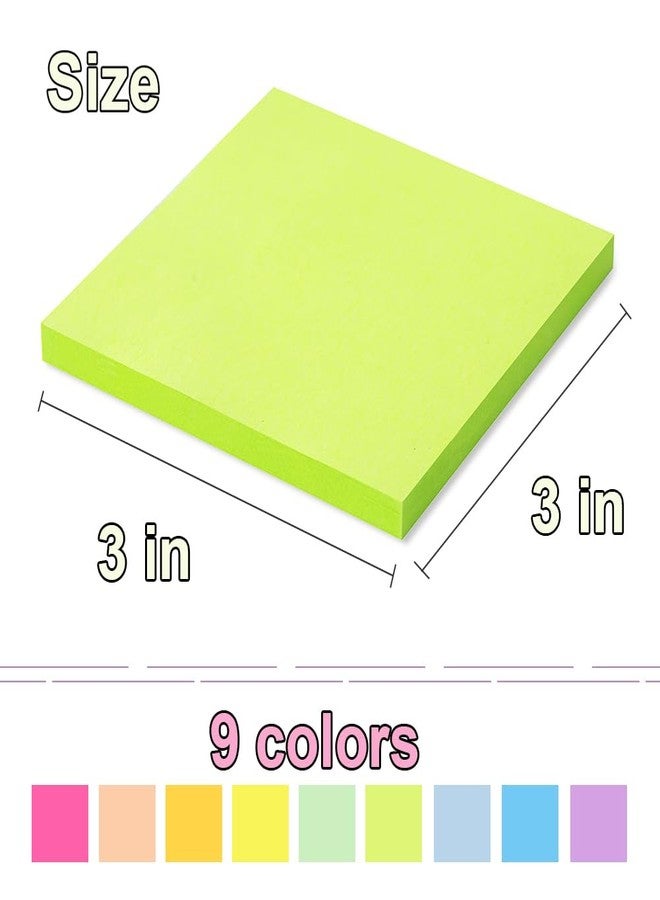 Kozerite (18 Pads) Pop Up Sticky Notes 3x3 in Accordion Stickies Super Sticking Power Memo Pads Bright Colors - Image 3