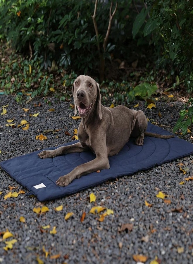 PlentiVive Large Waterproof Outdoor Dog Bed (57"x39"), Portable & Washable Travel Pet Mat for Camping, Foldable Non-Slip Car Seat & Crate Liner for Large Medium Dogs, Includes Carry Bag (Blue) - Image 4