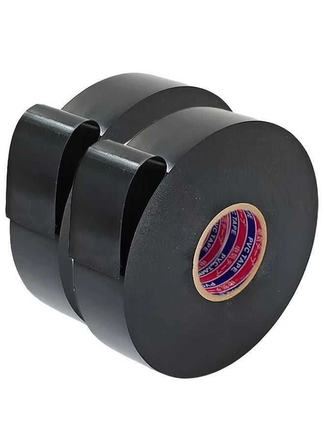 2pcs Black Super Insulating Electrical Tape Fireproof High Temperature Resistant Waterproof - Image 2