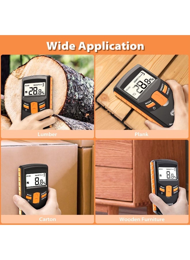 Dr.Meter - Dr.meter Pinless Wood Moisture Meter, Upgraded Version Inductive Pinless Tools Intelligent Moisture Meter Digital Moisture Meter for Wood - Image 1