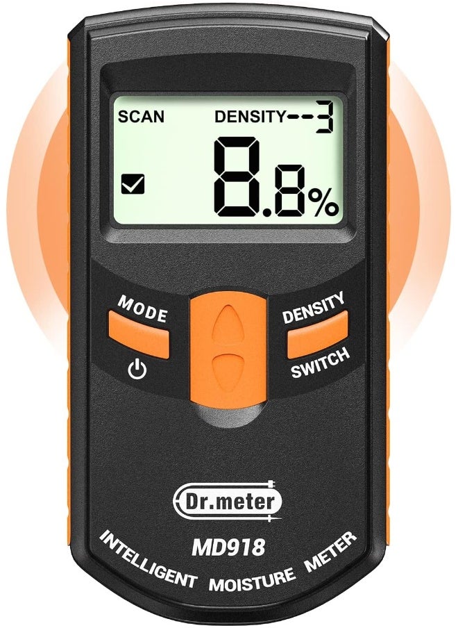 Dr.Meter - Dr.meter Pinless Wood Moisture Meter, Upgraded Version Inductive Pinless Tools Intelligent Moisture Meter Digital Moisture Meter for Wood - Image 1