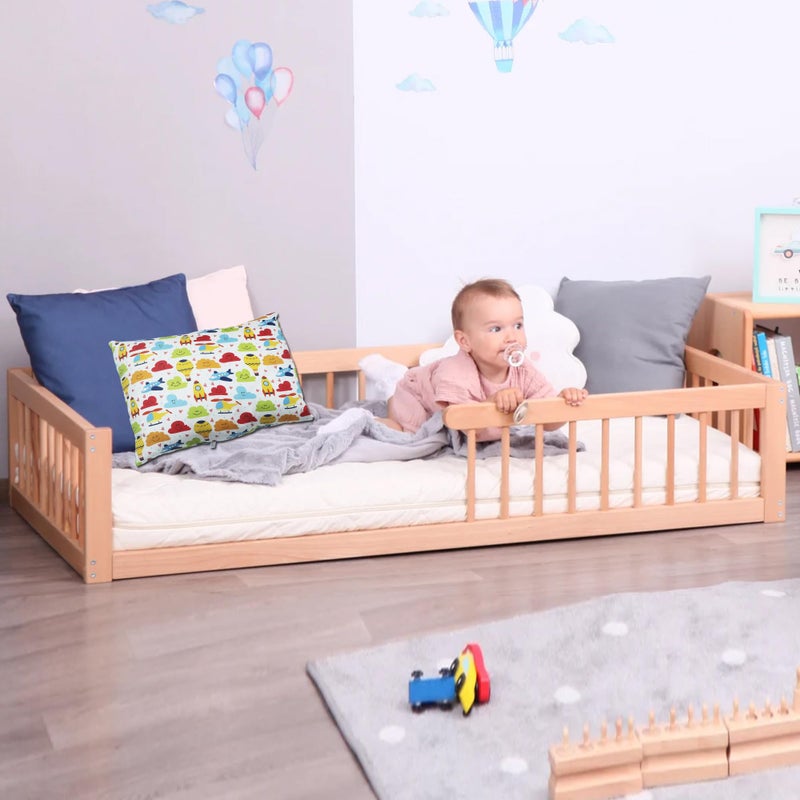 KRADYL KROFT Toddler Pillow with 100% Cotton Removable Cover - 20 X 15 Inches | Children Pillows | Baby Pillows - Travel Times - Image 2