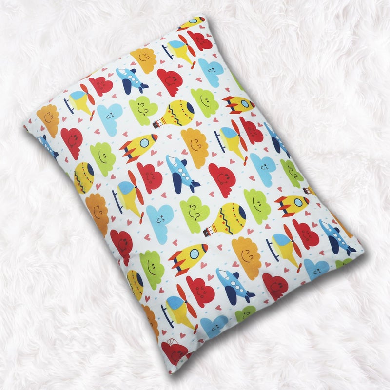 KRADYL KROFT Toddler Pillow with 100% Cotton Removable Cover - 20 X 15 Inches | Children Pillows | Baby Pillows - Travel Times - Image 5