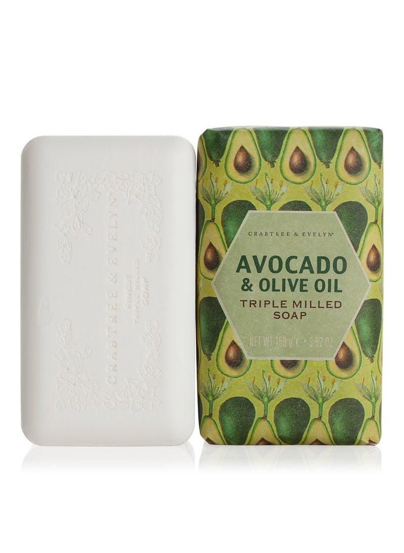 Crabtree & Evelyn Crabtree  Evelyn Heritage Soaps Triple Milled Soap  Avocado and Olive Oil  557 oz 