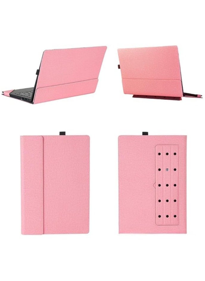 General - Cover Case Compatible with HP Envy x360 2-in-1 Laptop 14-FA 14z-FA & 14-fc 14t-fc 2024 14 inch, PU Leather Protective Sleeve with Foldable Cooling Bracket - Image 1