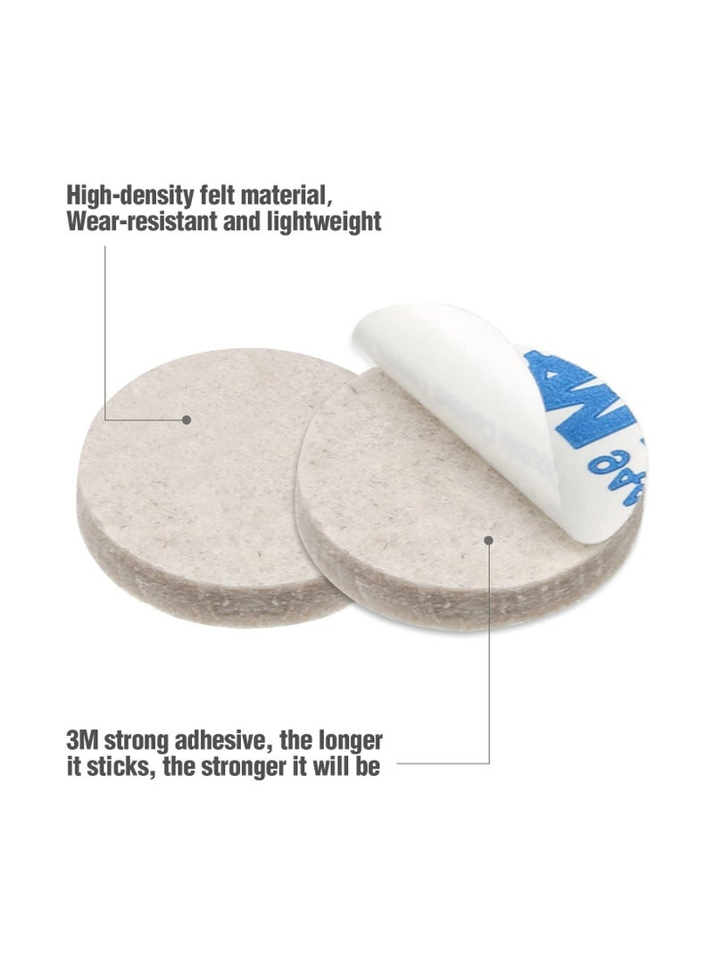 90pcs Furniture Pads Floor Protectors, Self Adhesive Felt Chair Leg Protectors 25mm,5mm Thick Anti Scratch Felt Pads Furniture Feet Pads for Chair, Table, Wardrobe, Sofa - Image 3