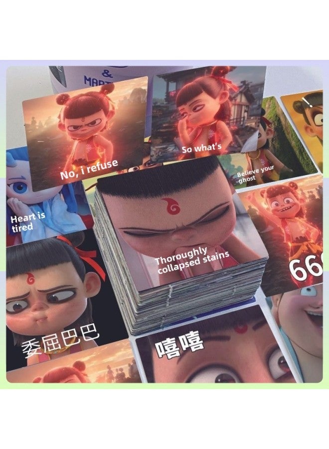 140 Pieces Of Stickers Around The Sea Of The Devil Boy Funny Explosions Which Ao C Expression Bag Stickers Diy Waterproof-Color:140 Sheets, 2 Sets Of Duplicates + Storage Box - Image 1