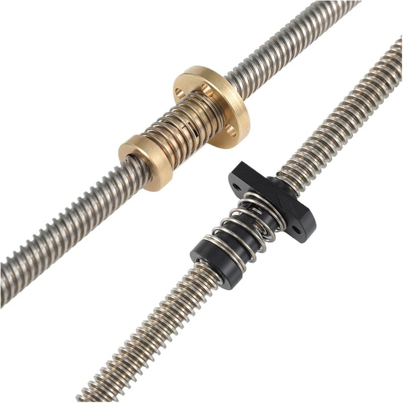Compatible with 3DSWAY T8 Lead Screw Spring Loaded Nut Brass POM 2mm 4mm 8mm Compatible with Ender 3 CR10 CNC 3D Printer Parts(Brass Round,Lead 8mm) - Image 5