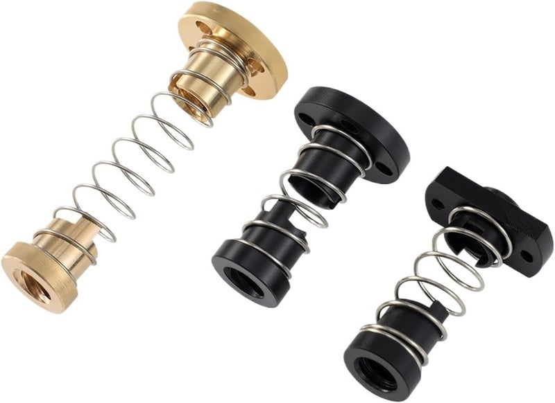 Compatible with 3DSWAY T8 Lead Screw Spring Loaded Nut Brass POM 2mm 4mm 8mm Compatible with Ender 3 CR10 CNC 3D Printer Parts(Brass Round,Lead 8mm) - Image 4