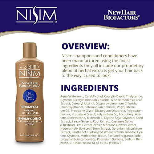 Nisim - Normal to Oily Shampoo No Sulfates 8 oz - Image 3