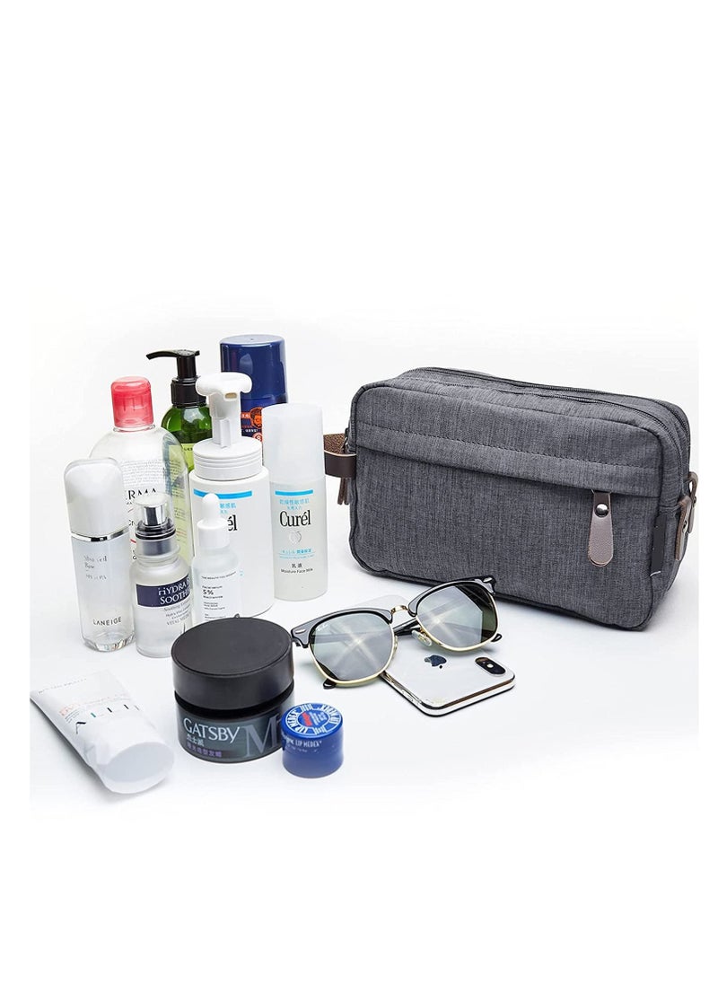 Excefore Toiletry Bag, Toiletry Waterproof Hanging Bag, Oxford ClothTravel Organizer Cosmetic Bag, Necessaries Case Wash Toiletry Bag, Lightweight Travel Shaving, for Men and Women (Gray)  - Image 5