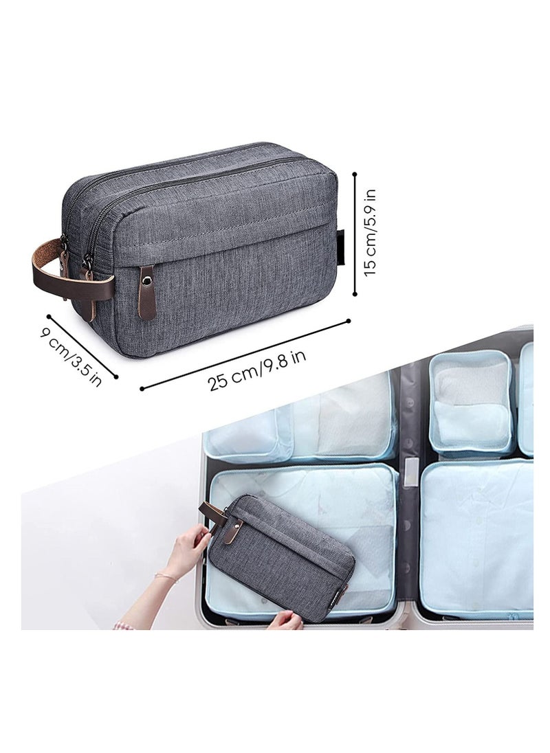 Excefore Toiletry Bag, Toiletry Waterproof Hanging Bag, Oxford ClothTravel Organizer Cosmetic Bag, Necessaries Case Wash Toiletry Bag, Lightweight Travel Shaving, for Men and Women (Gray)  - Image 4